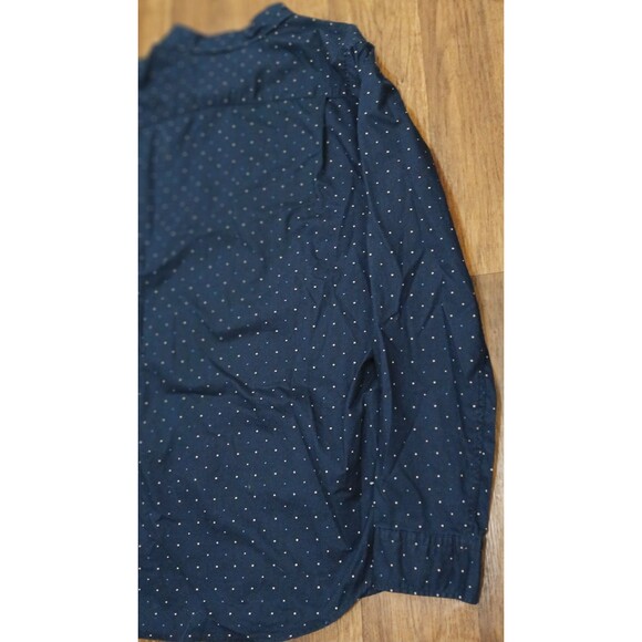 American Eagle Men’s XL Blue Micro Dot Button Front Shirt Long Sleeve Pocket EUC - Picture 7 of 10